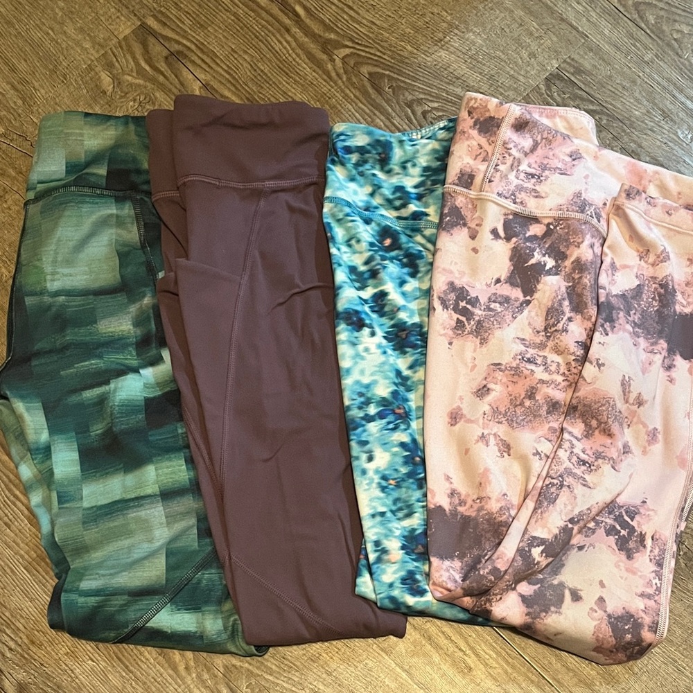 Athleta Girl Lot of 4 pairs leggings/tights size XL 14